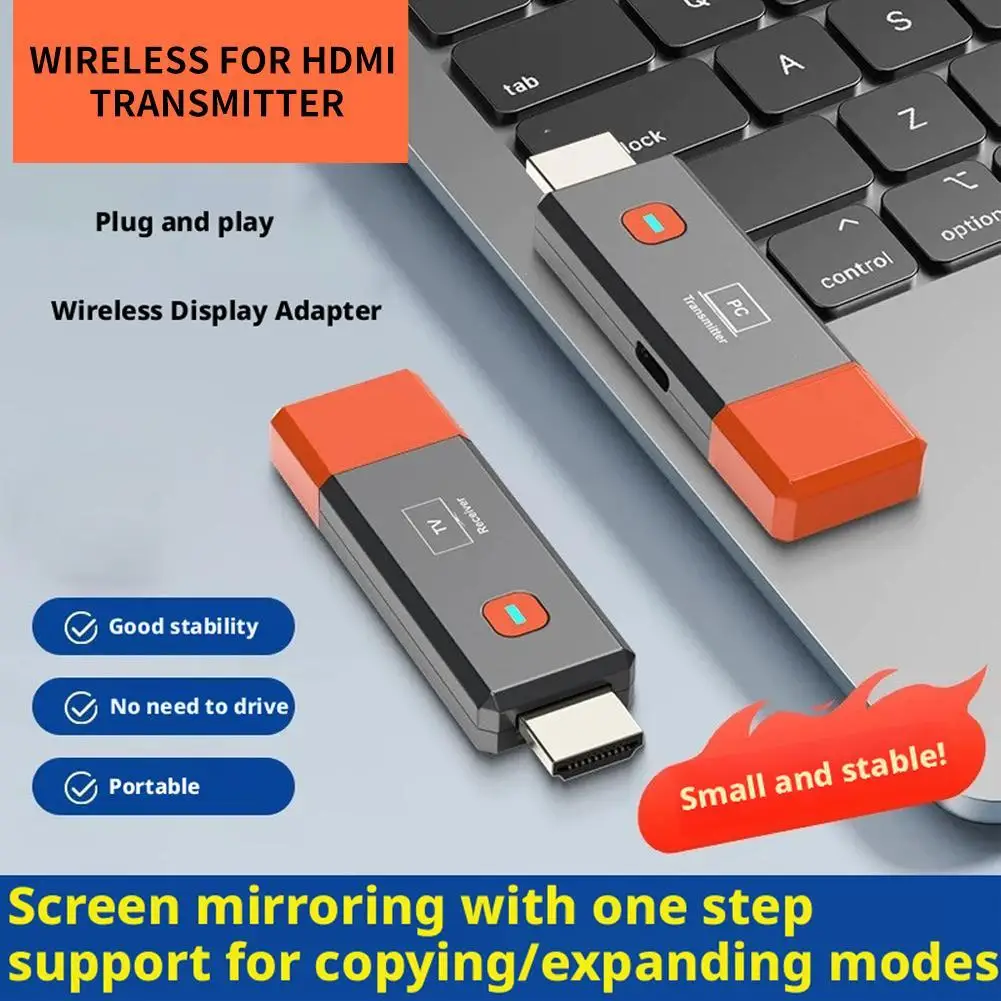 ワイヤレス HDMI 互換ビデオ送信機および受信機エクステンダーキット TV スティック ドングル アダプター PC カメラ ラップトップからテレビのモニターに接続