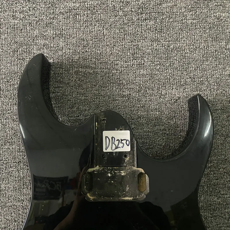 DB250 Black Color Electric Guitar Body Solid Wood Active HH Pickups Tremolo Style DIY Guitar PARTS with Damages Replace