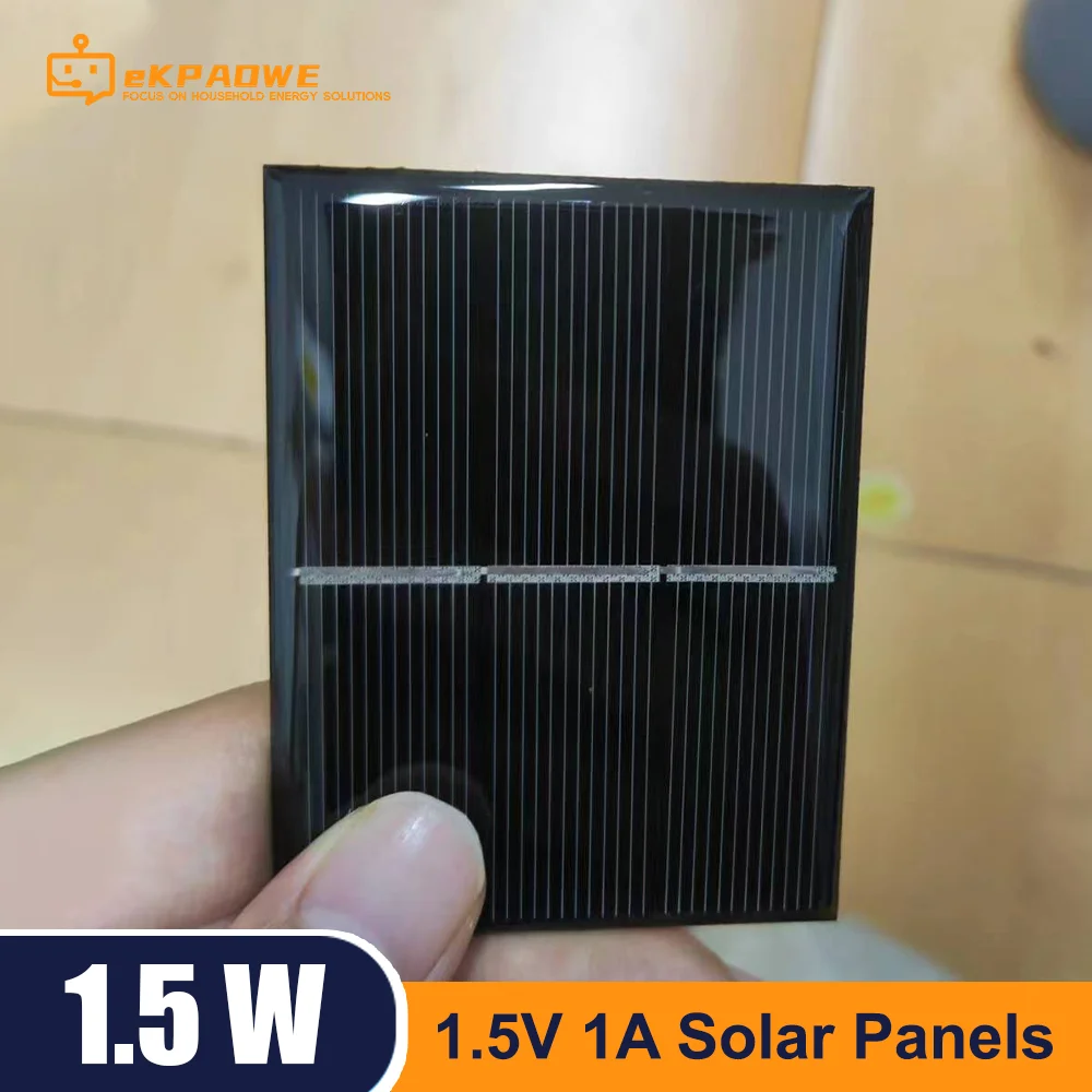 1.5W Solar Panel 1.5V Glue Dropping Solar Panel Mini Solar Panel DIY Accessories Outdoor Cycle Camping Hiking Travel Solar