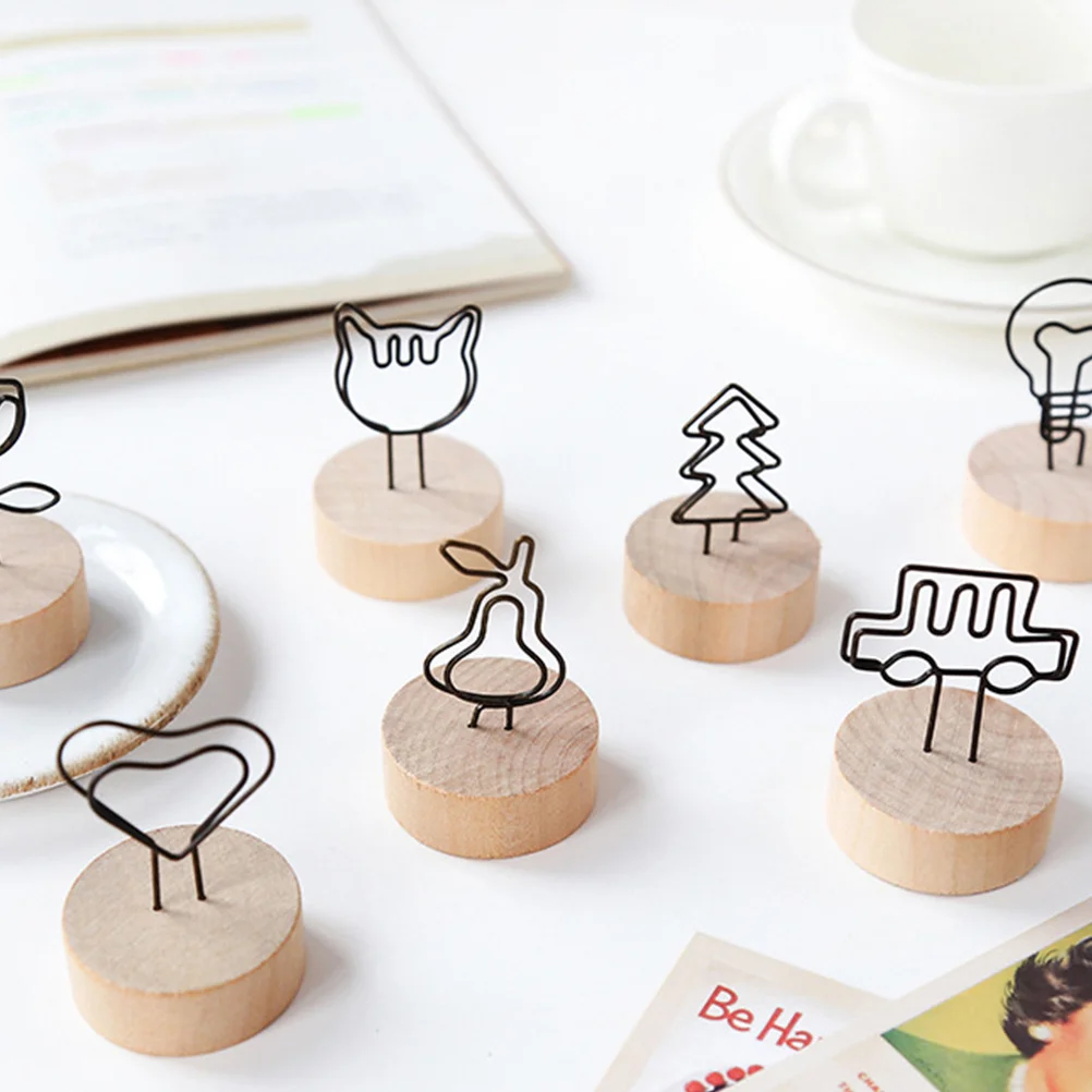 6 stuks fotoclips redelijk ontwerp stabiele basis gemakkelijk te repareren foto's creatieve uitstraling fotohouders bureaugebruik fotoclips