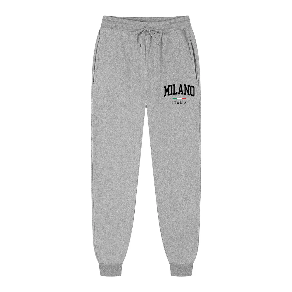 MILANO Letter Graphic Print Women's Pants High quality Trousers Street Aesthetic Sports Running Jogger Pants Women Sweatpants