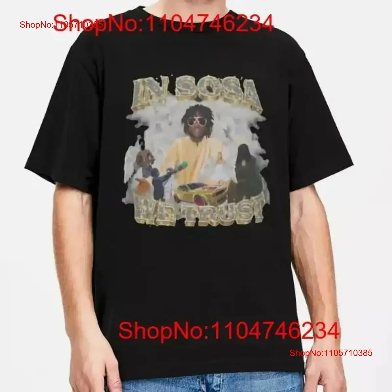 In Sosa We Trust Chief Keef Merch T Shirt for Bootleg Vintage Cotton Washed fashion streetwear Breathable homme vintage Washed