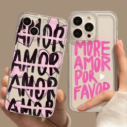 Maximalist More Amor Por Favor Phone Case for Samsung Galaxy S21 S22 S23 S24 S25 FE Plus Ultra 5G Eclectic Pink Love Quote Cover