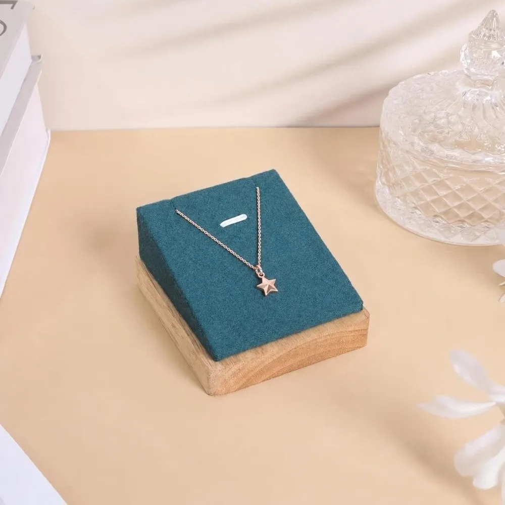 Bamboo Material Display Stand Pendant Display Jewelry Photography Props Organizer Stand Desktop Jewelry Display