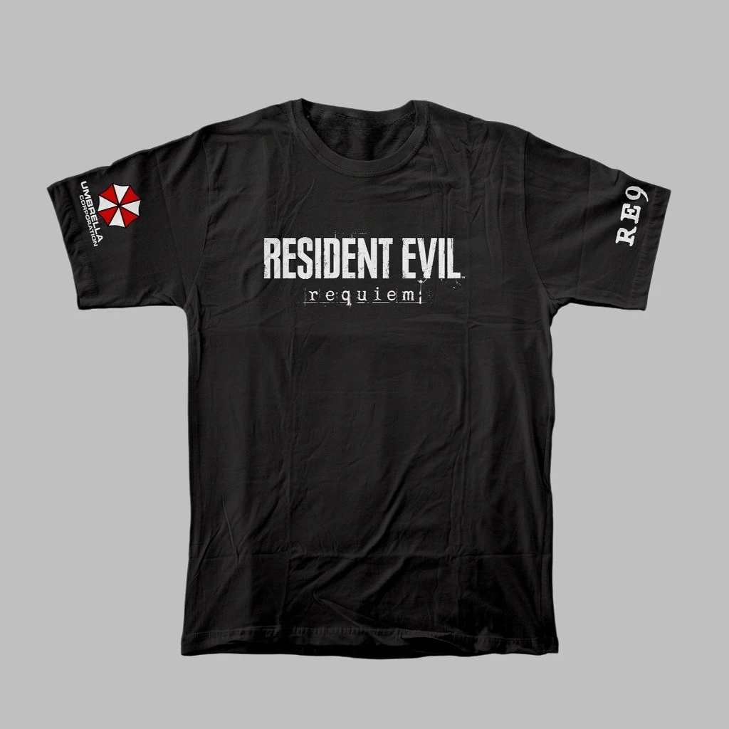 Camiseta Unisex RE9 Resident Evil 9 Requiem con Logotipo de Umbrella Corporation, 100% Algodón, Nueva Moda 2026, Camiseta de Manga Corta Y2k