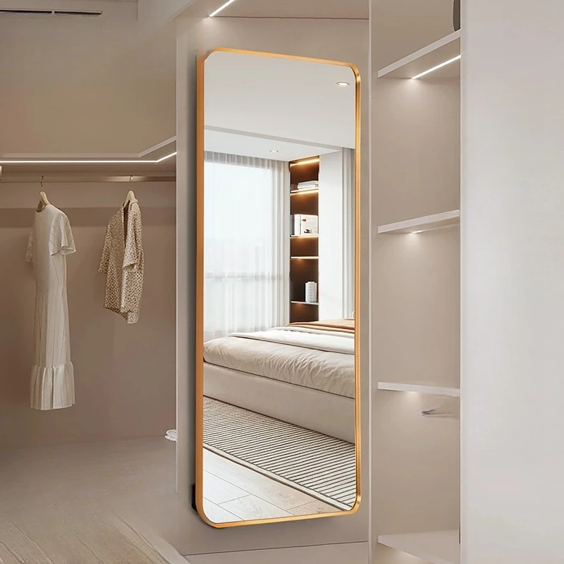 

Body mirror No punching concealed rotary telescopic full-length mirror home