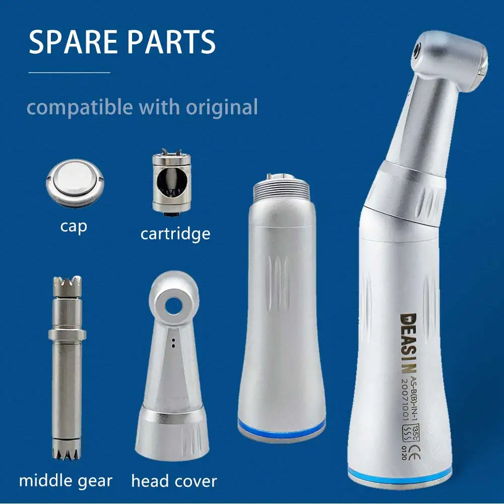 Dental Low Speed Handpiece Kit Turbine Straight Contra Angle Air Motor Inner Water Spray 2/4Holes