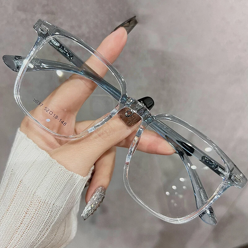 Fashion Women Large Square Glasses Anti-blue Light Clear Eyeglasses Ultralight Unisex Transparent Computer Glasses