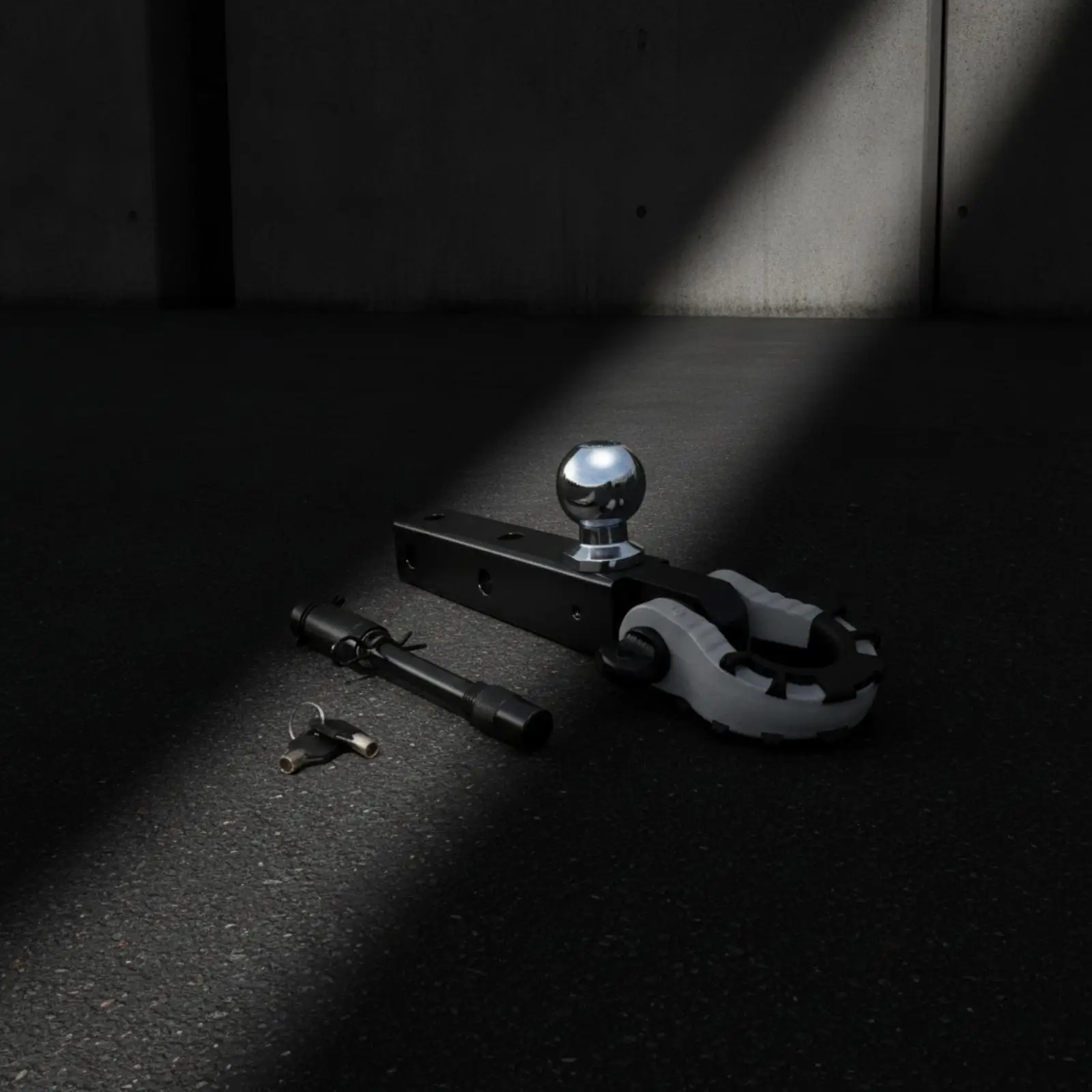 Reliable Vehicle Recovery Tow Hook Adjustable Trailer Hitch Ball with Keys for Secure Truck Setup