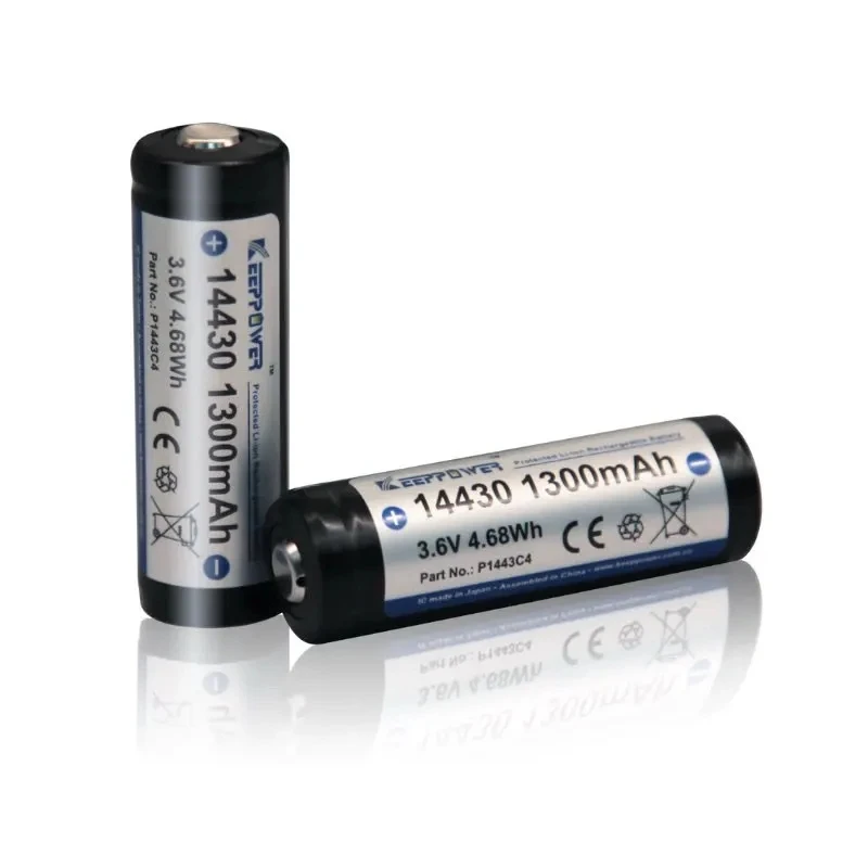 Keeppower 14430 1300mAh リチウムイオン電池の実際の使い方と評価