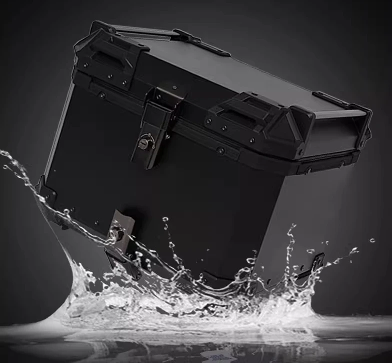 Embossed aluminum alloy tailbox Motorcycle trunk Large capacity