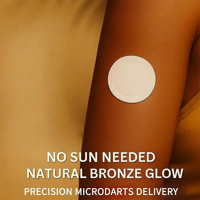 Sunless Tanning Micro-Needle Patches, Natural Bronze Skin Tone Patches, Quickly Absorbed Without Staining Hands, Even Application Without Residue, Body Tanning Care, Long-Lasting Brightening Glow, Summer Beach Tanning Alternative Skincare Product for Women