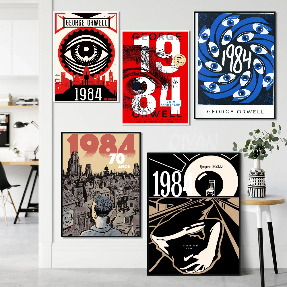 1984 George Orwell Poster Stickers Art Wall Murals Decor Game Room Decor Gifts HD Painting