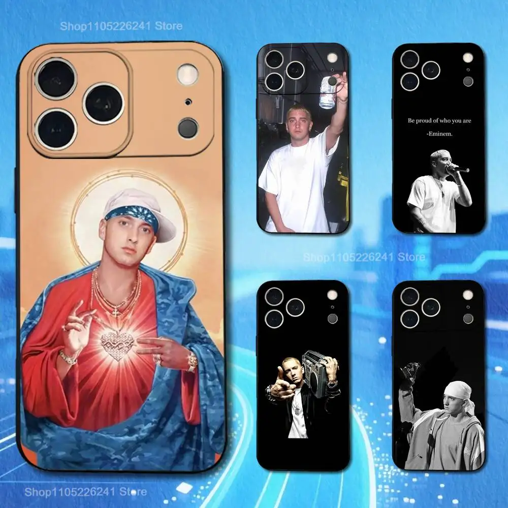 Singer E-Eminem-ES Cool لهاتف iPhone 13,16,11,14,17,12,15,Plus,Pro Max,XS,X,XR,SE,Mini,8,7,Phone Case Soft Silicone Black #1