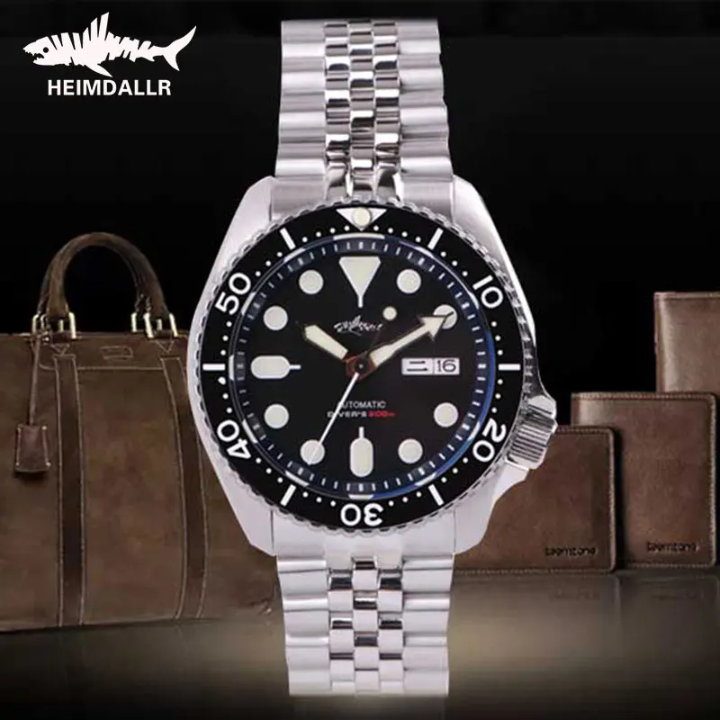 HEIMDALLR Sharkey SKX007 Vintage Diver Watch Mechanical Men Watches 200M Sapphire crystal Luminous NH36 Automatic Movement watch