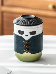 Ceramic Teaware Set Panda Travel Tea Cup Sets Kungfu Teacup Ins Popular Teapot 300ml Cups 60ml 40ml Giftbox Green Black 2 Colors