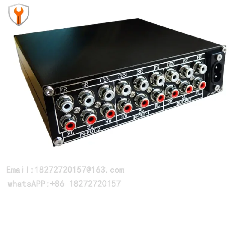 5.1 Channel Audio Source Signal Switcher Converter 2 audio sources share 1 amplifier can be used in reverse