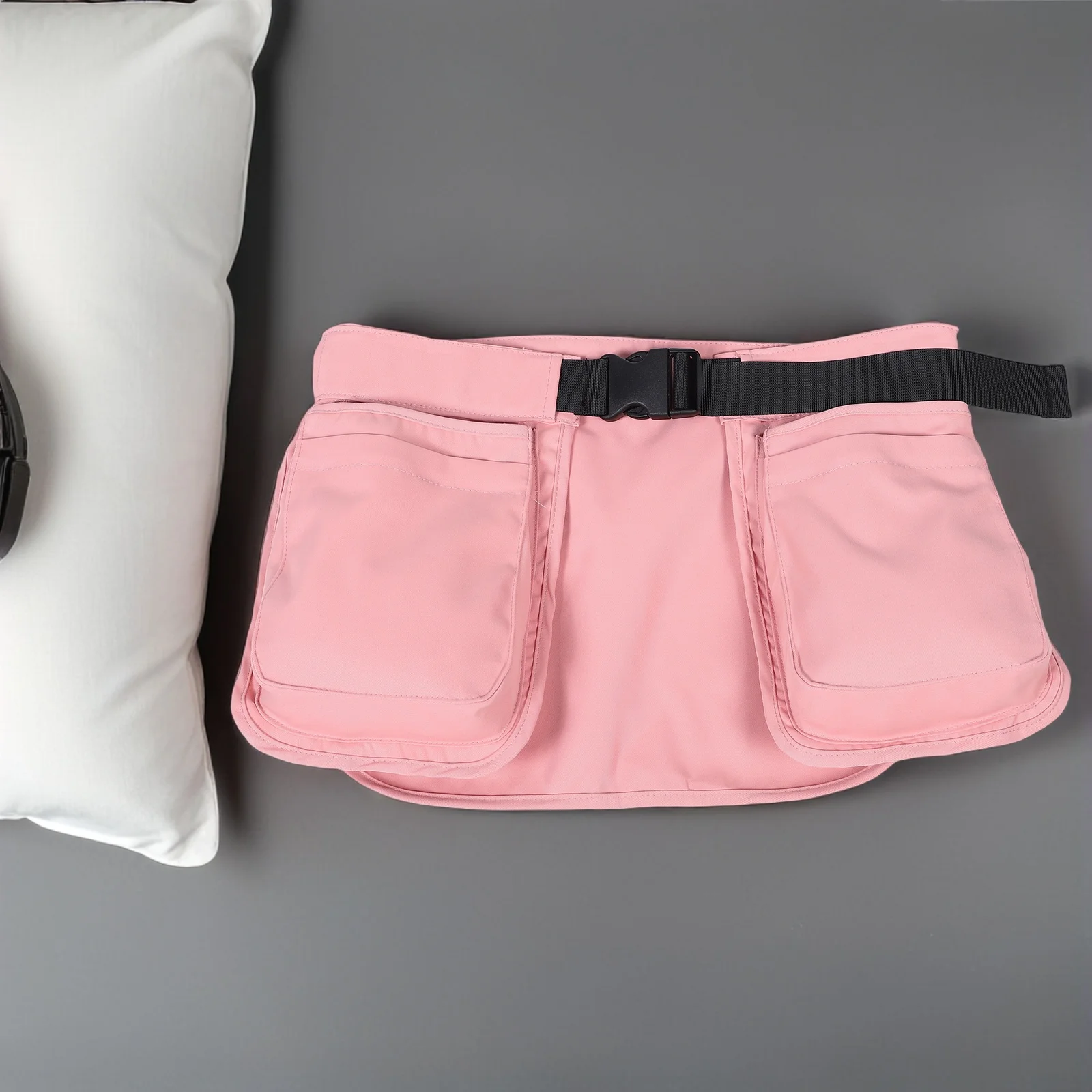 

Multi-Pocket Waist Pack Lightweight Adjustable Belt Pouch For Women Men Travel Hiking Running Outdoor Utility Apron Bag Pink