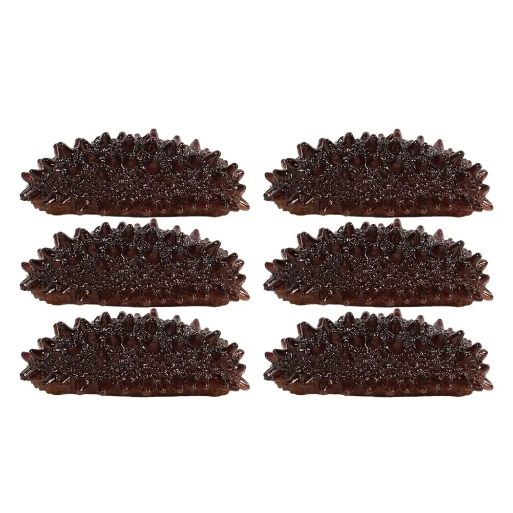 6 Pcs Lifelike Simulation Sea Cucumber Model Decor Photo Prop Artificial Fake Plastic Seafood Display Home Education Toy