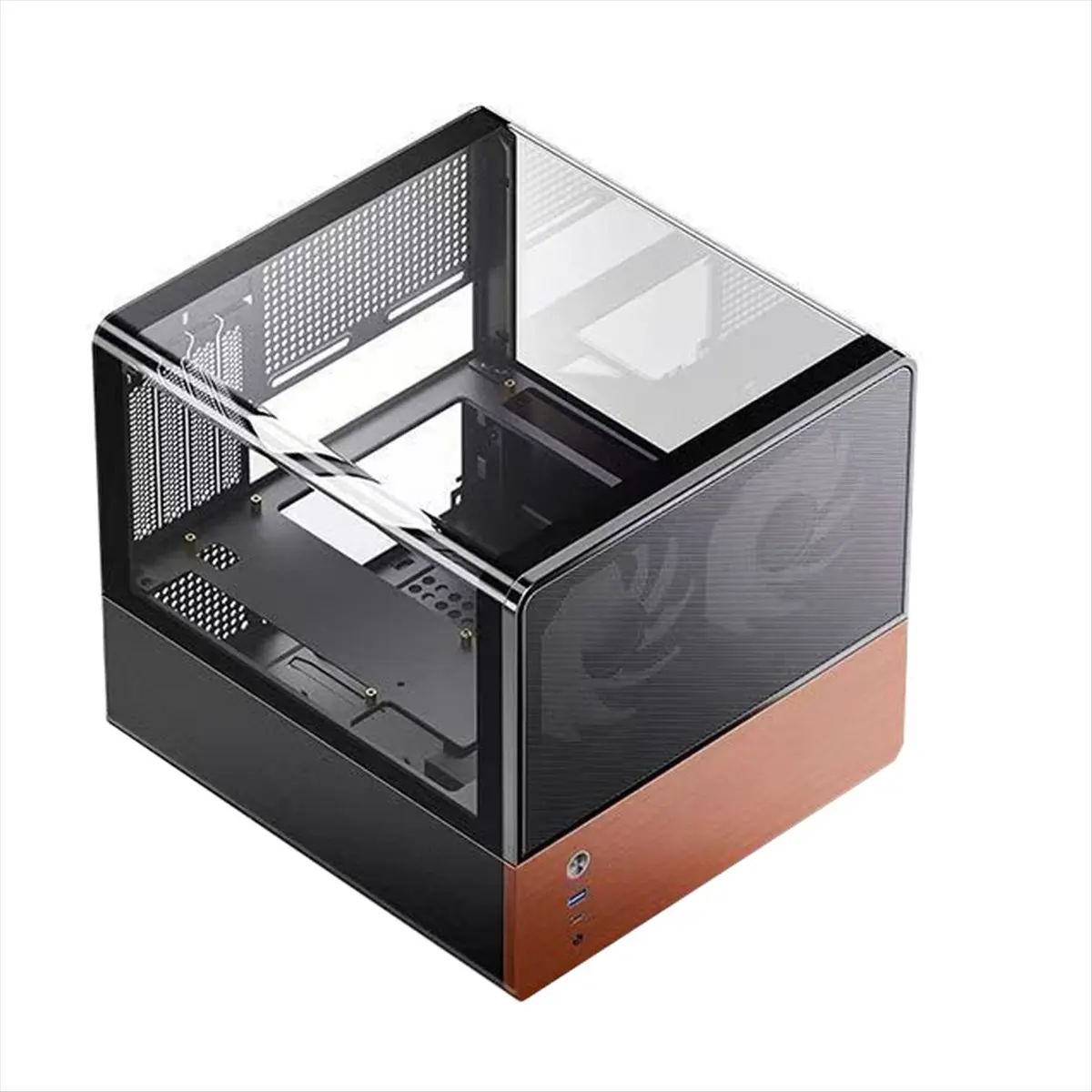 A46U JONSBO V12 MATX Desktop Case Seaview Room Type-C Interface ATX Power Supply Mini Side Transparent Computer Case