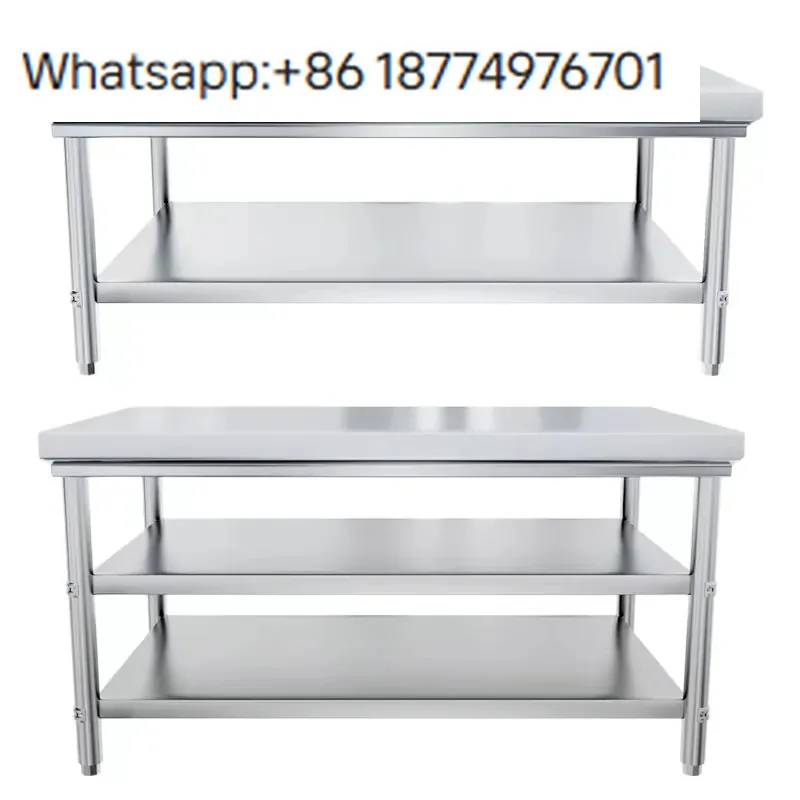 

OEM Stainless Steel Commercial Kitchen Workbench Hotel High Quality Commercial Steel Manufacturing Metal Table Tool Table
