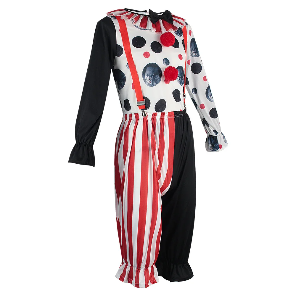 Halloween circus clown costume, versatile clown cosplay costume, funny and funny stage performance costume