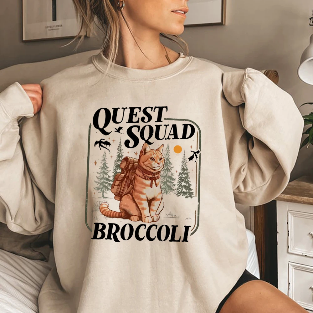 Onyx Storm Moletom Quest Squad Broccoli Suéter Quarta Asa Merch Xaden Riorson Moletom com Capuz Violeta Livelar Moletons