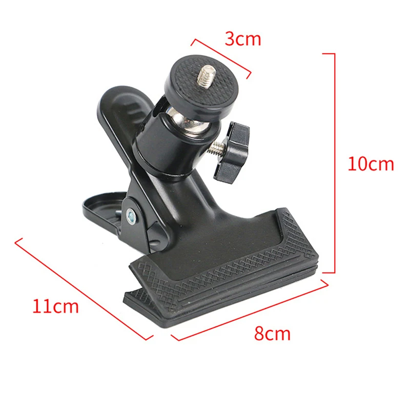 Multi-Function Tripod Camera Clip Clamp Flash Holder Mount Camera Clip Photography Metal Clip With 360 Degree Rotate Head