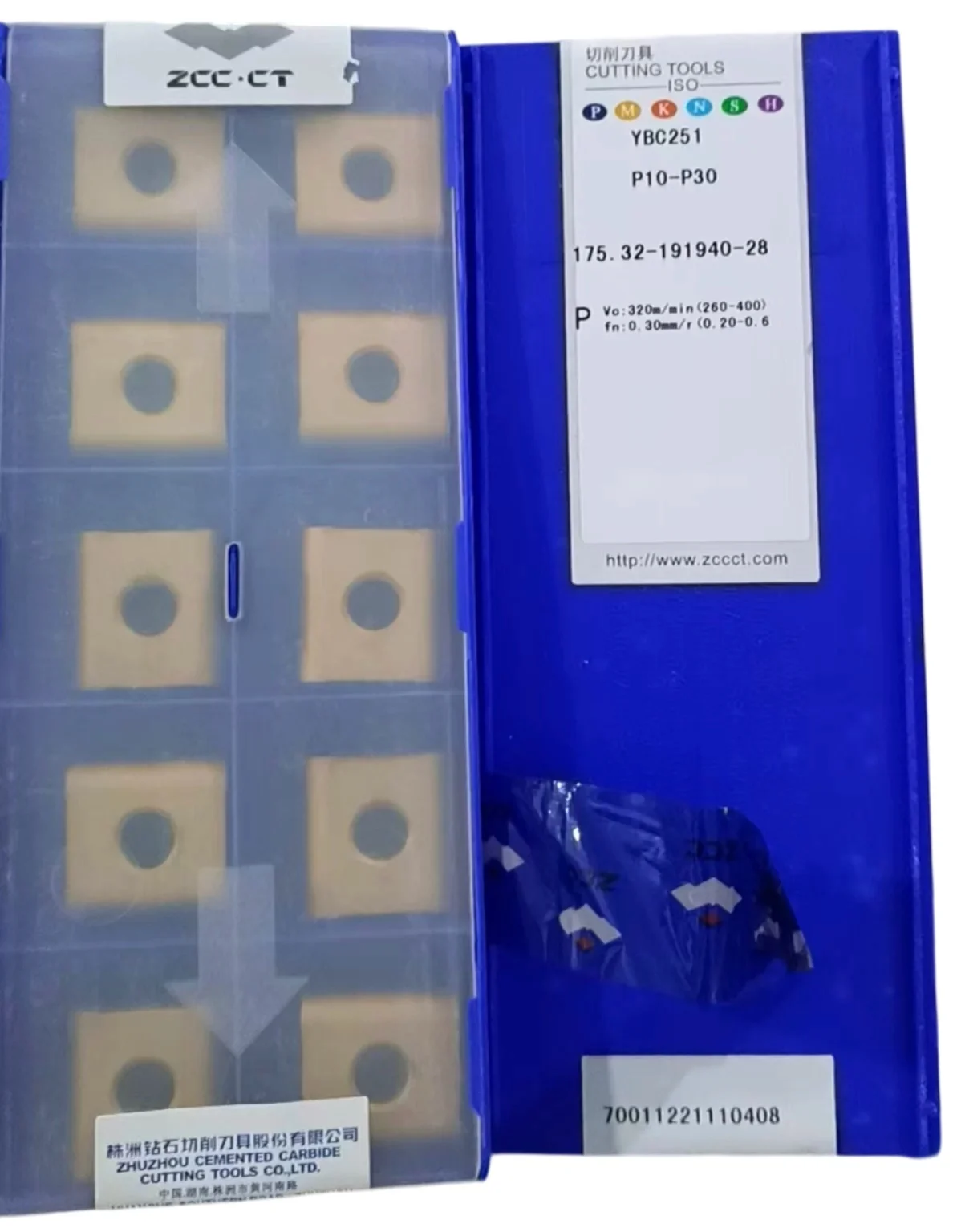 ZCC 175.32-191940-28 YBC251 Carbide Inserts 10pcs LNUX191940 Turning Insert