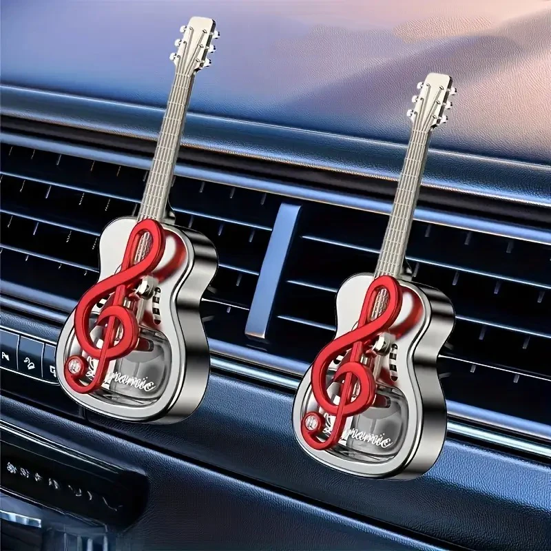 Gitarre Auto Lufterfrischer mit ätherischem Öl mit Duftbeschichtung Auto Air Vent Aromatherapie Parfüm Auto Innendekoration