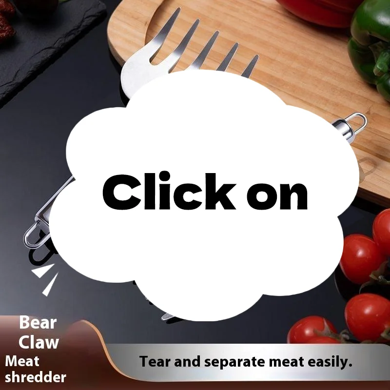 

Разделочные когти из нержавеющей стали, эргономичная вилка для измельчения пищевых продуктов, изолированные кухонные инструменты, легко измельчиваются курицы и говядины для гриля