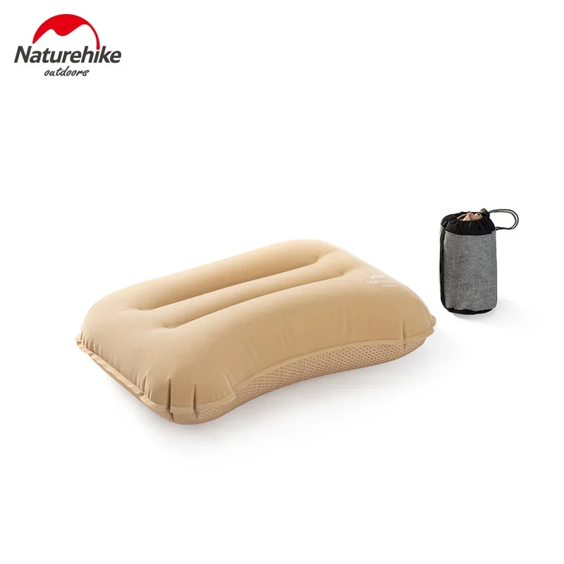 Naturehike-Ultralight TPU Flocking Inflatable Pillow, Portable Mini Storage, Outdoor Travel Tent Pillow, Fit Company Home, 110g