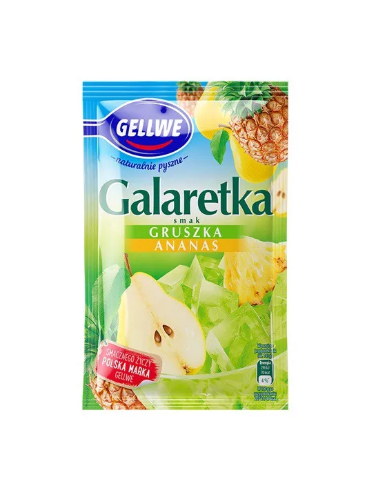 Gellwe Galaretka o smaku gruszka-ananas 72 g