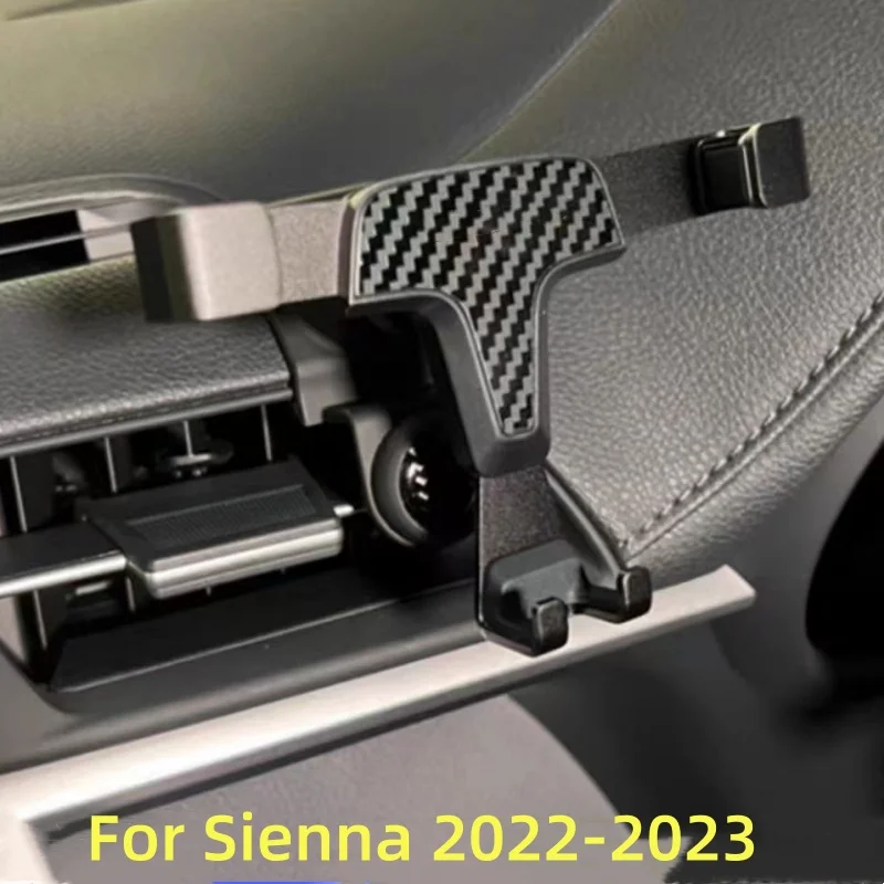 

For Toyota Sienna Car Phone Holder XL40 LE XLE XSE 2011-2020 2023 GPS Air Vent Clip Tray Stand Support Sticker Accessorie
