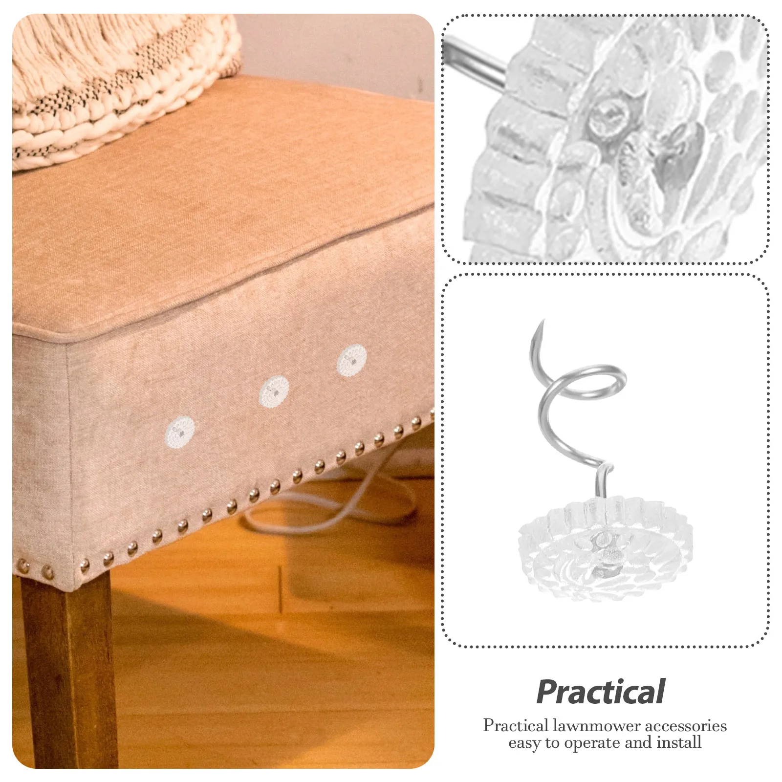 

Spiral Sofa Tacks Decorative Anti- For Furniture Bed Skirts Craft Use