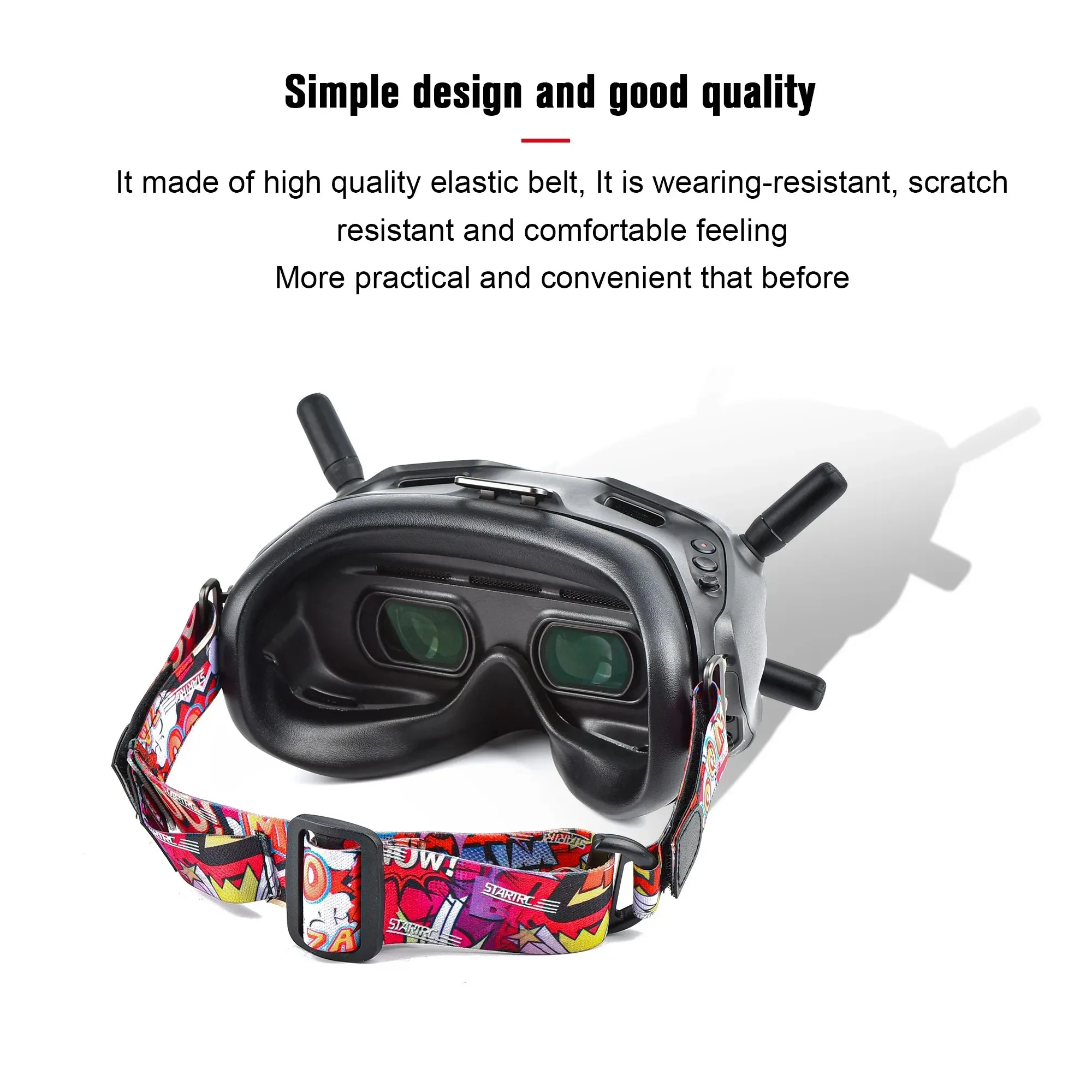 

STARTRC Colorful Adjustable Headband with Battery Holder Belt for DJI FPV Combo Goggles V2 Headstrap VR Glasses Head Strap