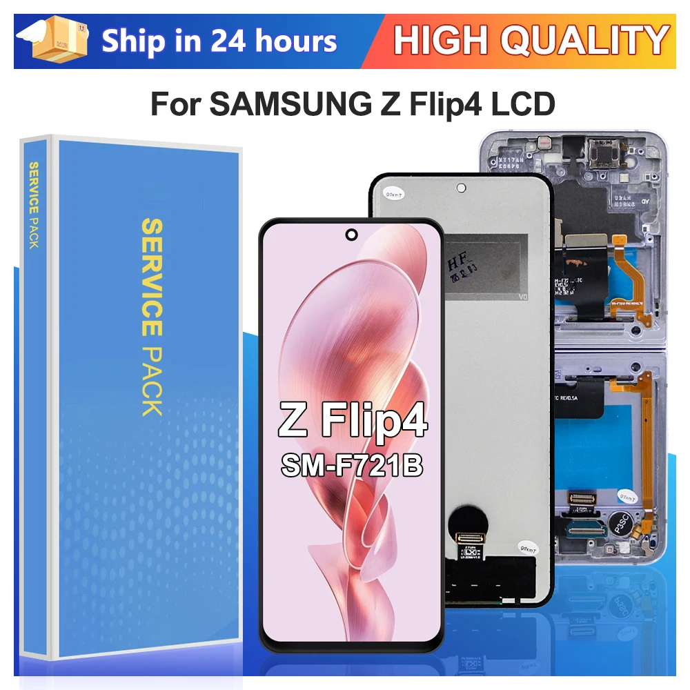 tft-for-samsung-z-flip-4-5g-f721-f721b-f721w-lcd-display-with-frame-touch-screen-digitizer-assembly-replacement-parts