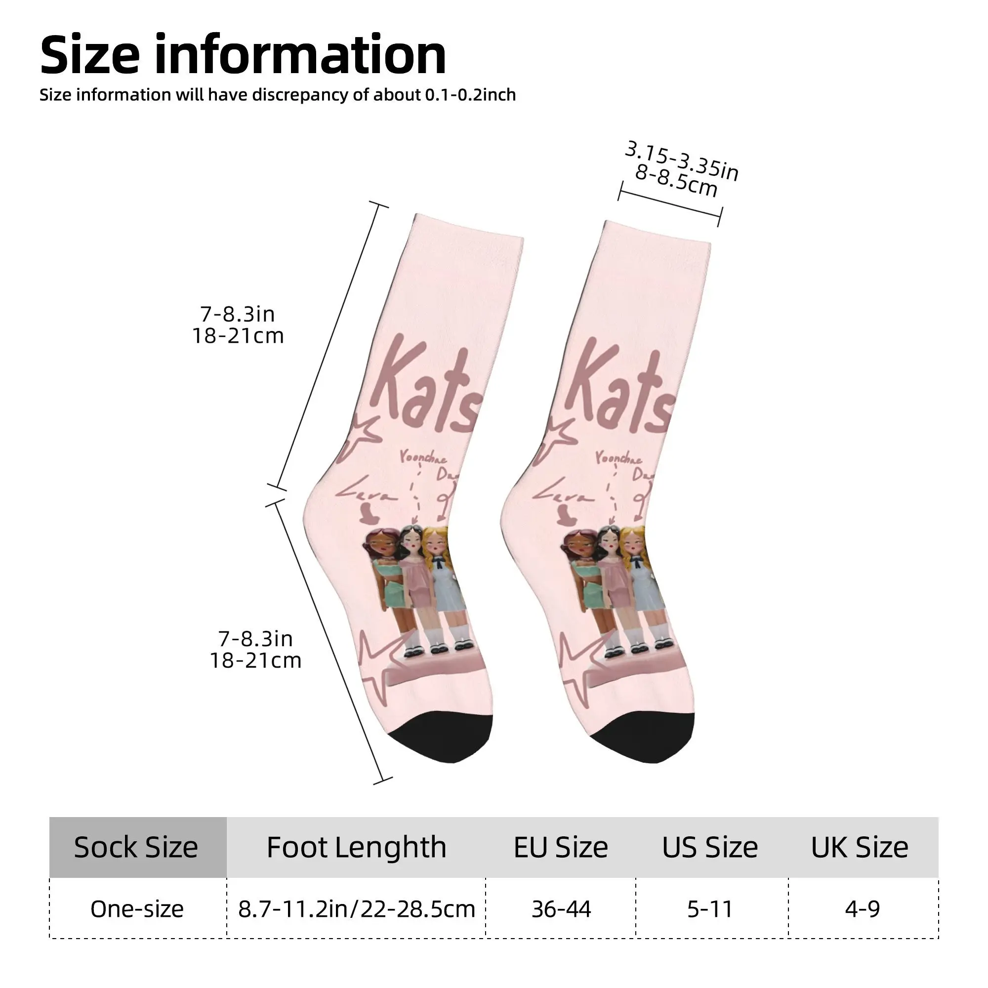 Корейский стиль KATSEYE Gnarly, чулки для взрослых и мужчин, качественные корейские носки, весенние уличные нескользящие носки с узором