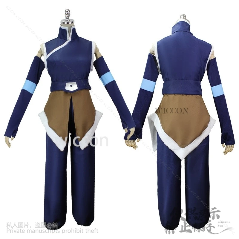 Anime Avatar The Last Cosplay Korra Cosplay Costume Set Women Halloween Carnival Party Women Outifits Top Pants Cos Costume