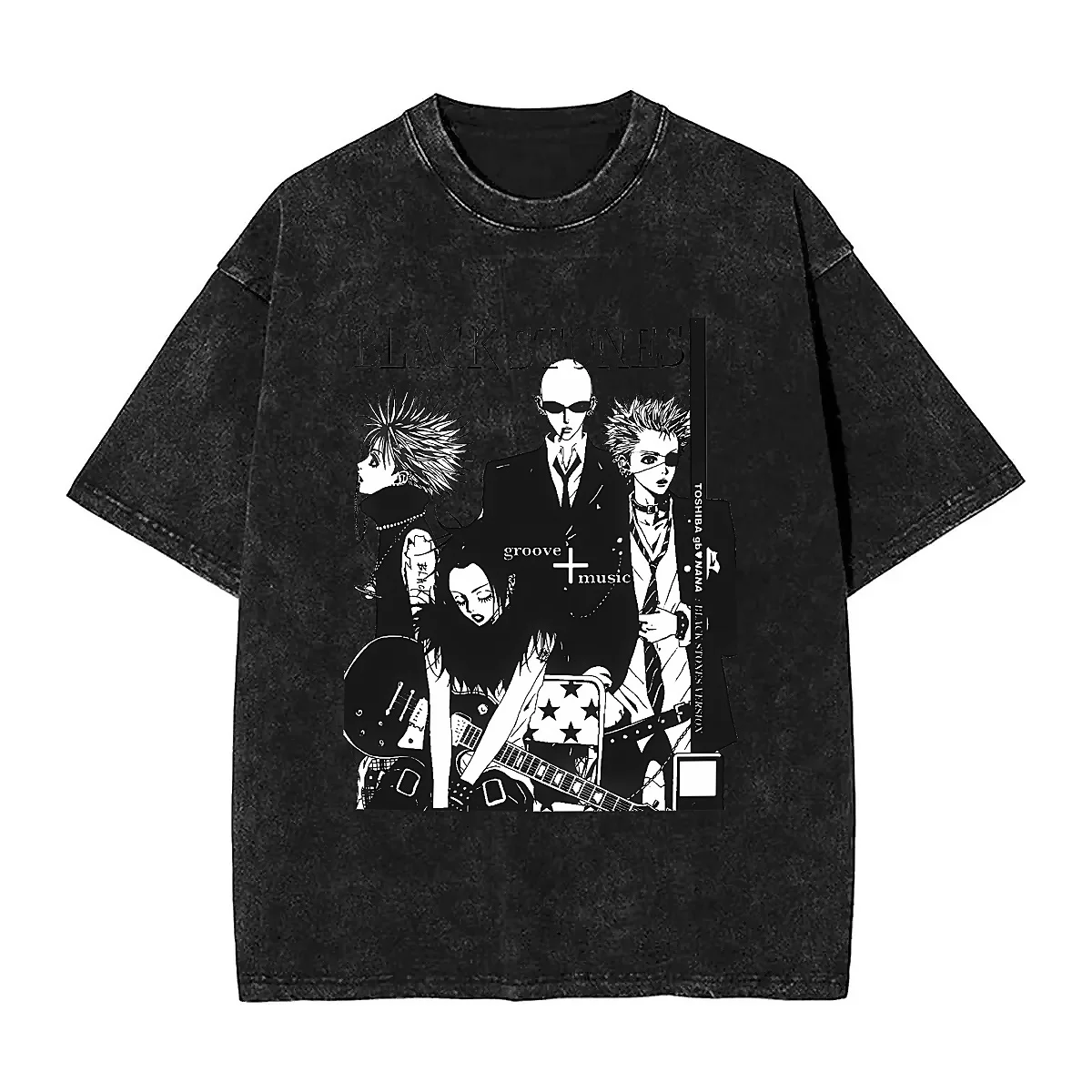 Black Stones NANA Osaki  T-Shirt Summer Vintage Anime T Shirts Cotton Popular Tshirt For Men Women Short-Sleeved Print Clothing