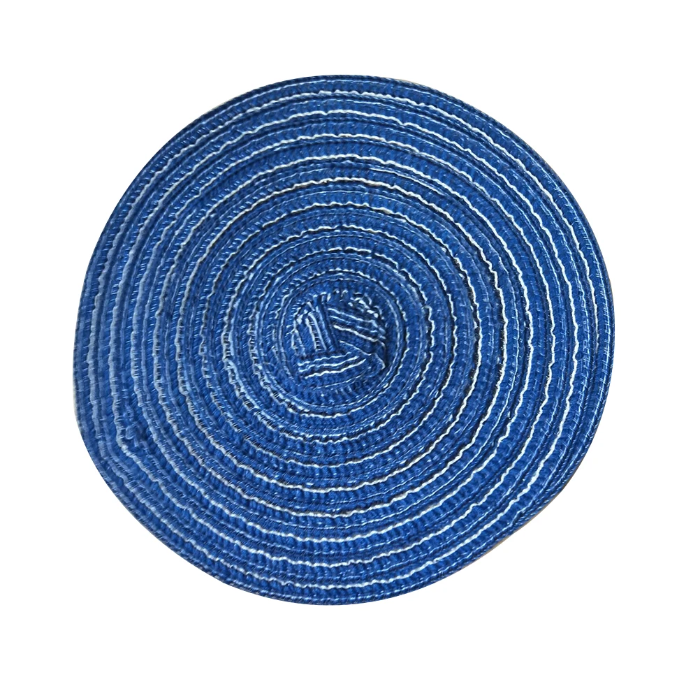 

Round Cotton Linen Placemat Woven Coaster Heat Resistant Table Mat Anti Skid Western Food Pad Elegant Dining Kitchen