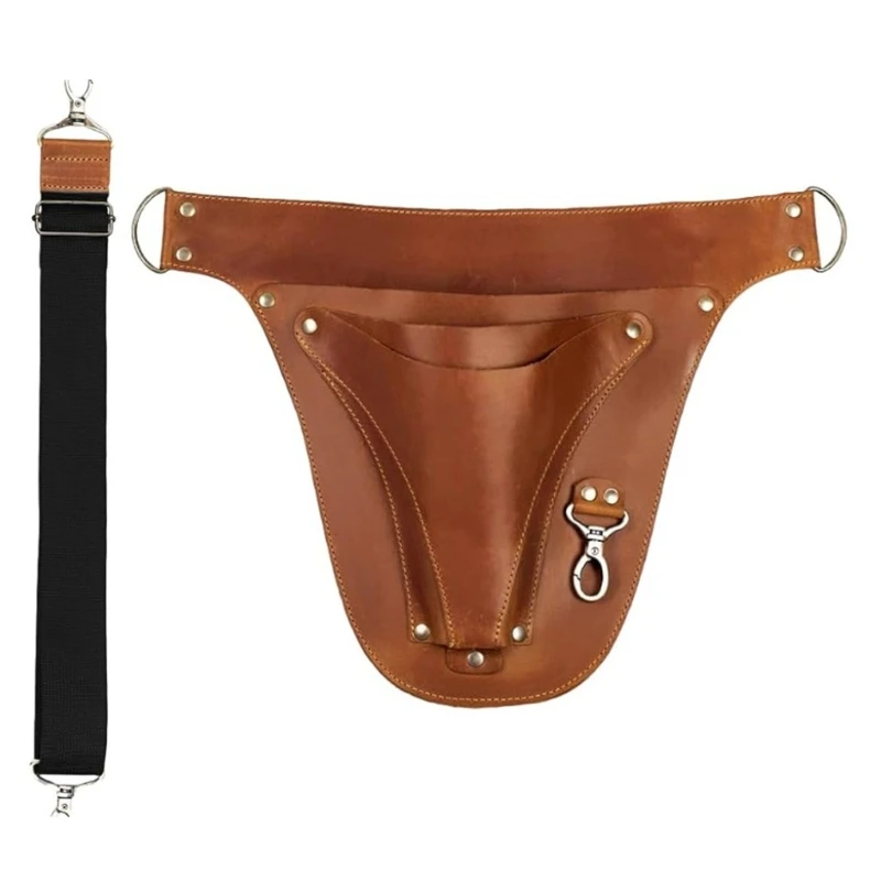 Leather Electrician Holsters Tape Thong Tunnel Rings Multipurpose Maintenance Adjustable Waist Strap For Gardener