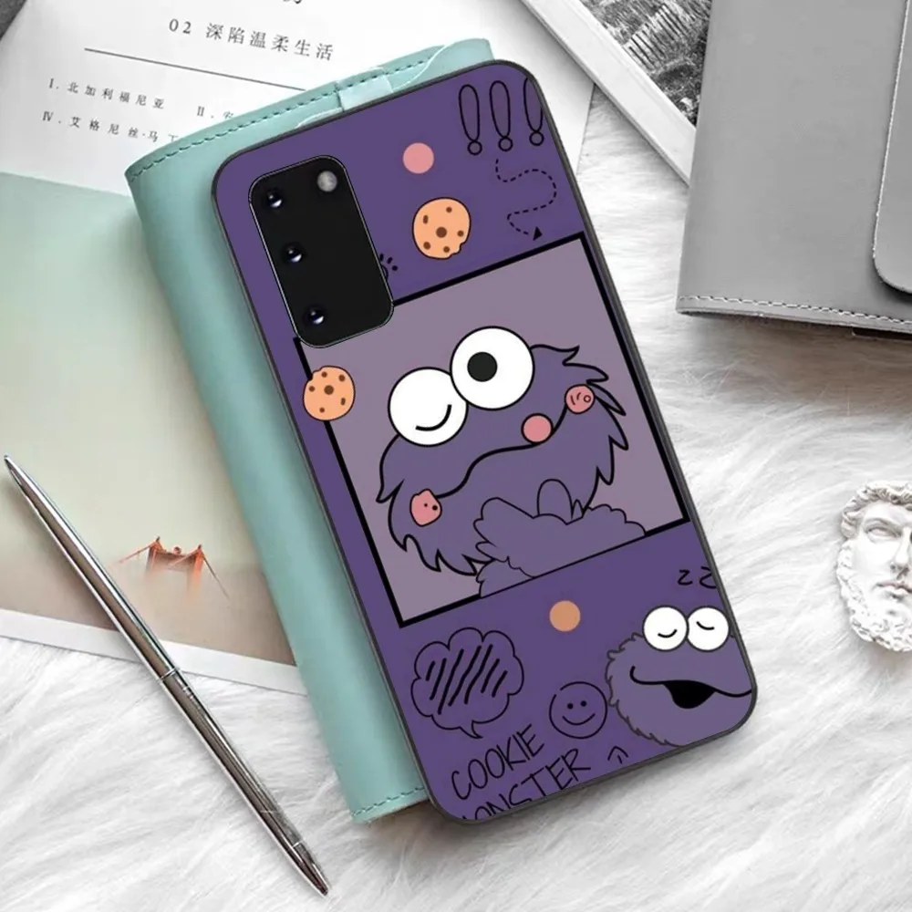 C-cookies cartoon M-monster Phone Case For Samsung S 9 10 20 21 22 23 30 23plus lite Ultra FE S10lite Fundas