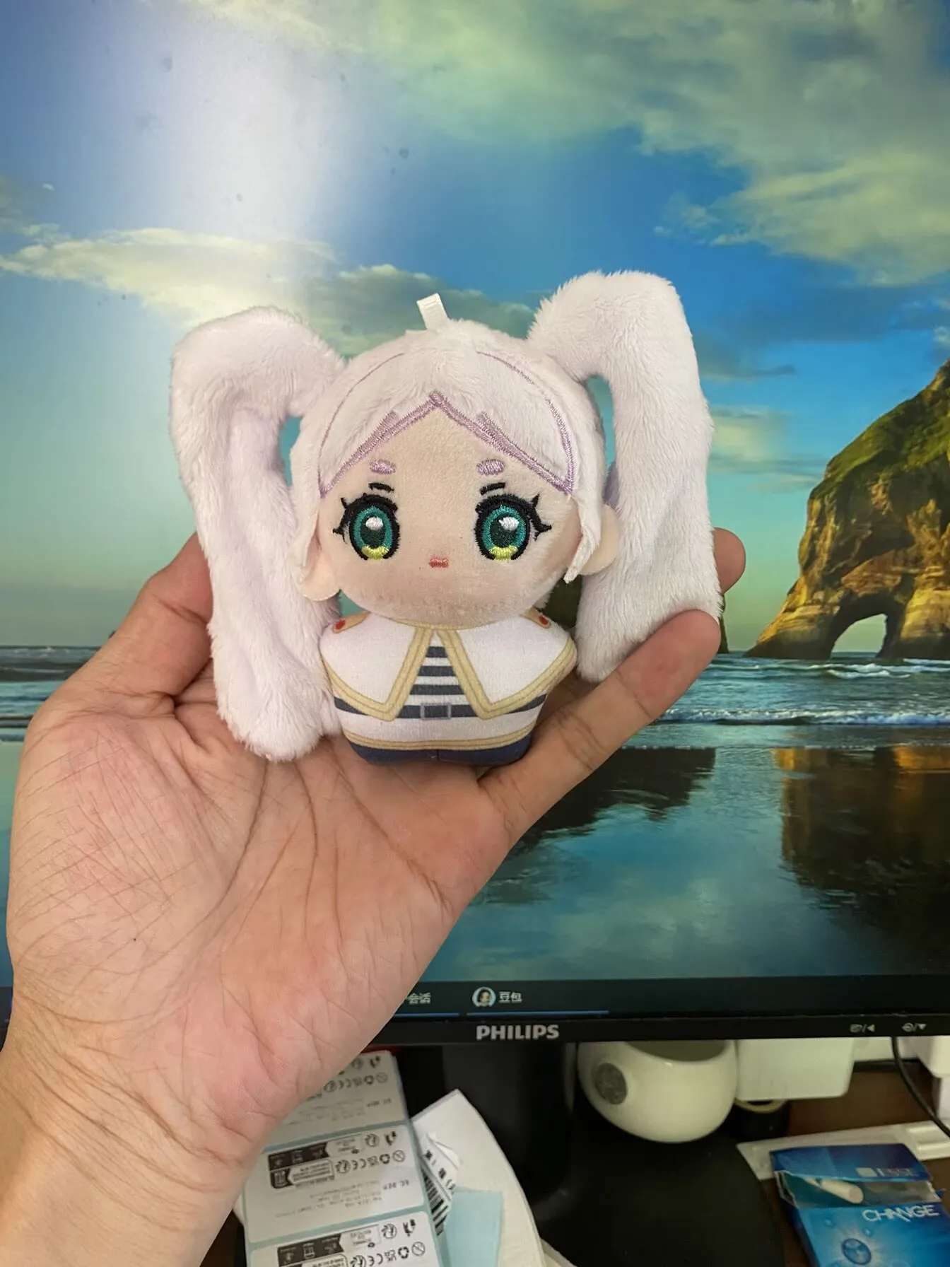10cm Frieren: Beyond Journey's End Plush Toy Frieren Cotton Doll Cute Anime Fern Himmel Plushie Birthday Gift Backpack Charm