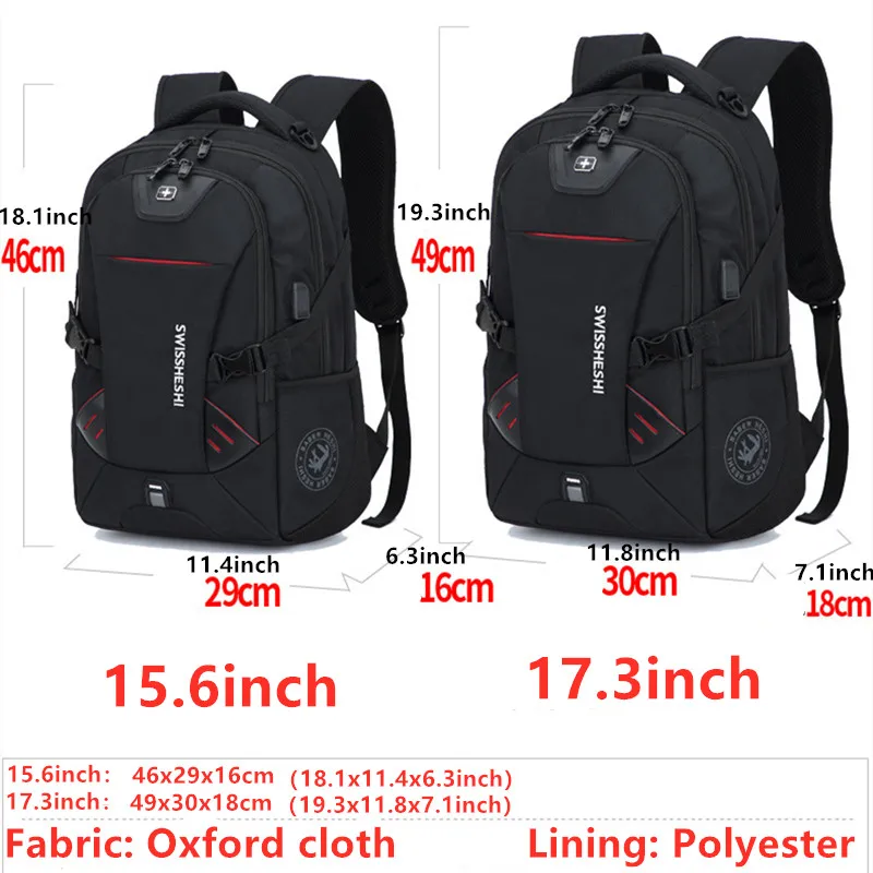 Herren Multifunktions-USB-Lade-Rucksack, Modischer Business-Casual-Reise-Rucksack, Diebstahlsicher, Wasserdicht, 17 Zoll Laptop-Tasche, Schulrucksack – Detail 9