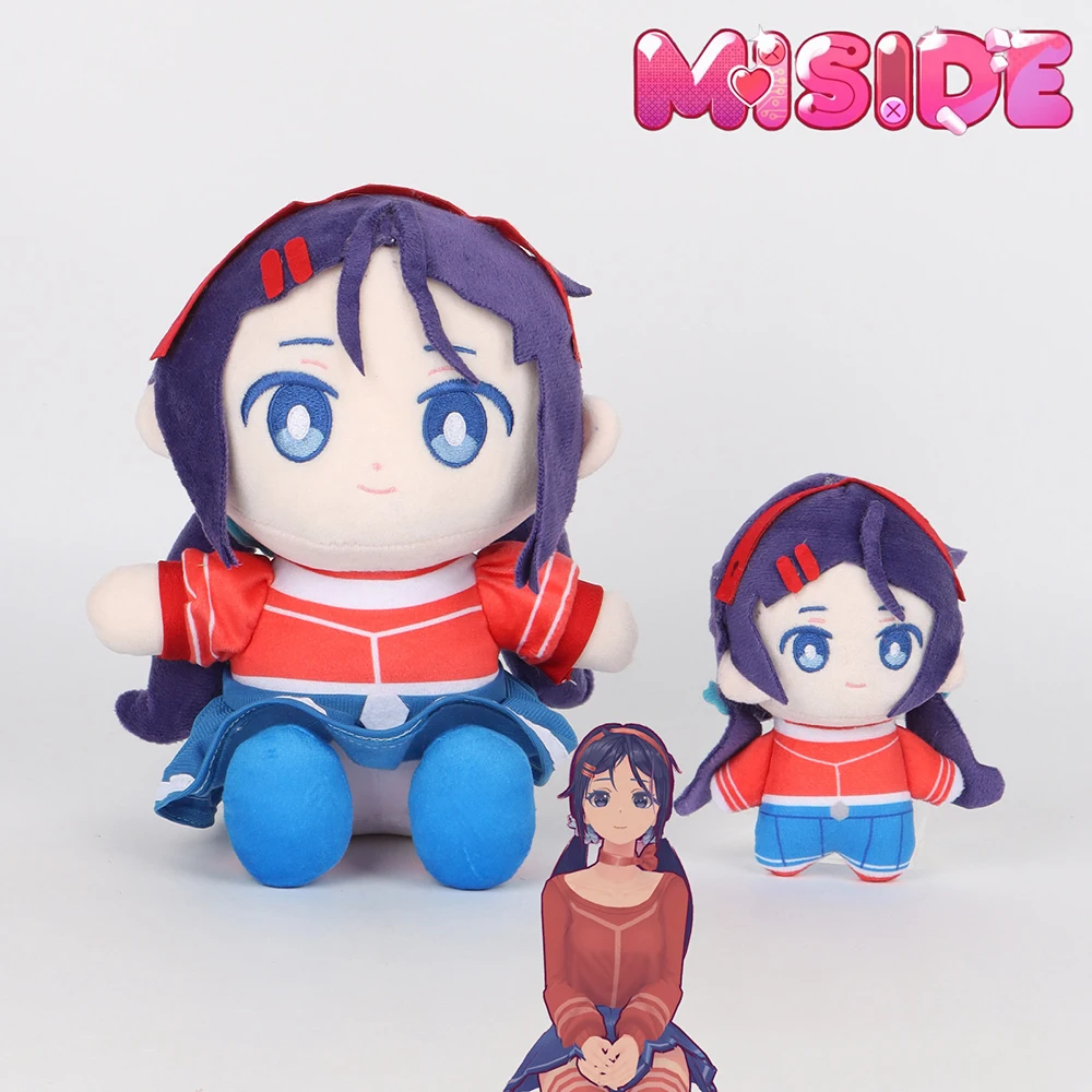Game MiSide Mita Cosplay Doll Cartoon Plush Stuffed Cotton Doll Adult Collection Halloween Room Decoration