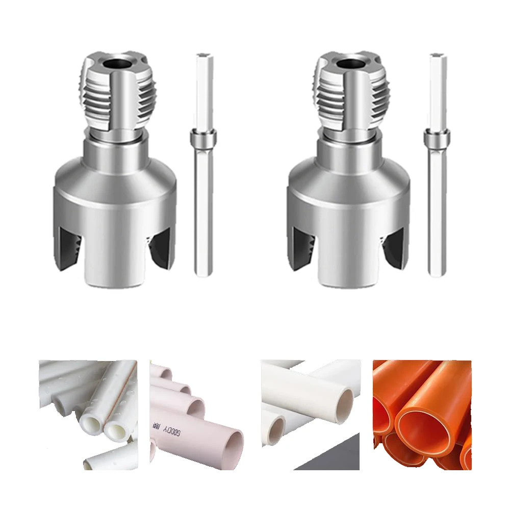

2Pcs Pipe Thread Cutting Tool,Integrated Internal & External Pipe Threading Tool,Plastic Pipe Threading Tool for 1/2"(DN15)