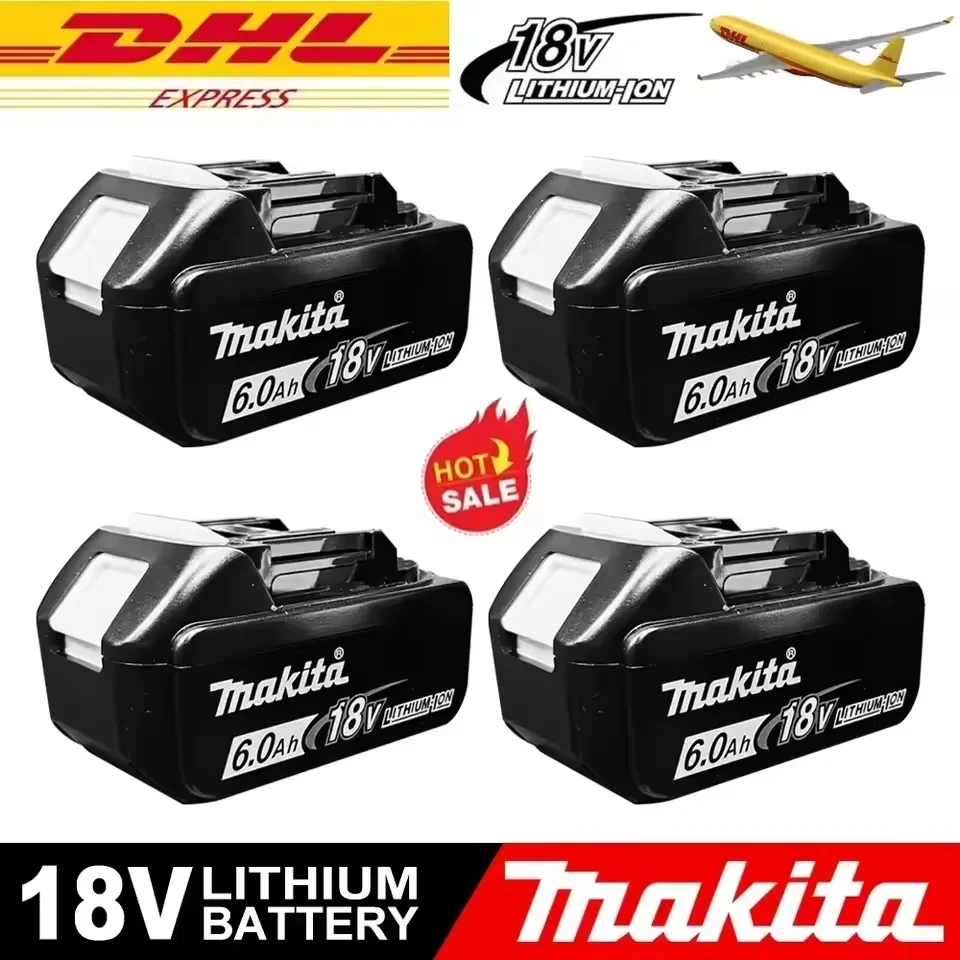 Makita 18v batterie avec chargeur Lithium Ion Rechargeable pour BL1850 BL1880 BL1860B LXT400 outil électrique Makita 18 v batterie