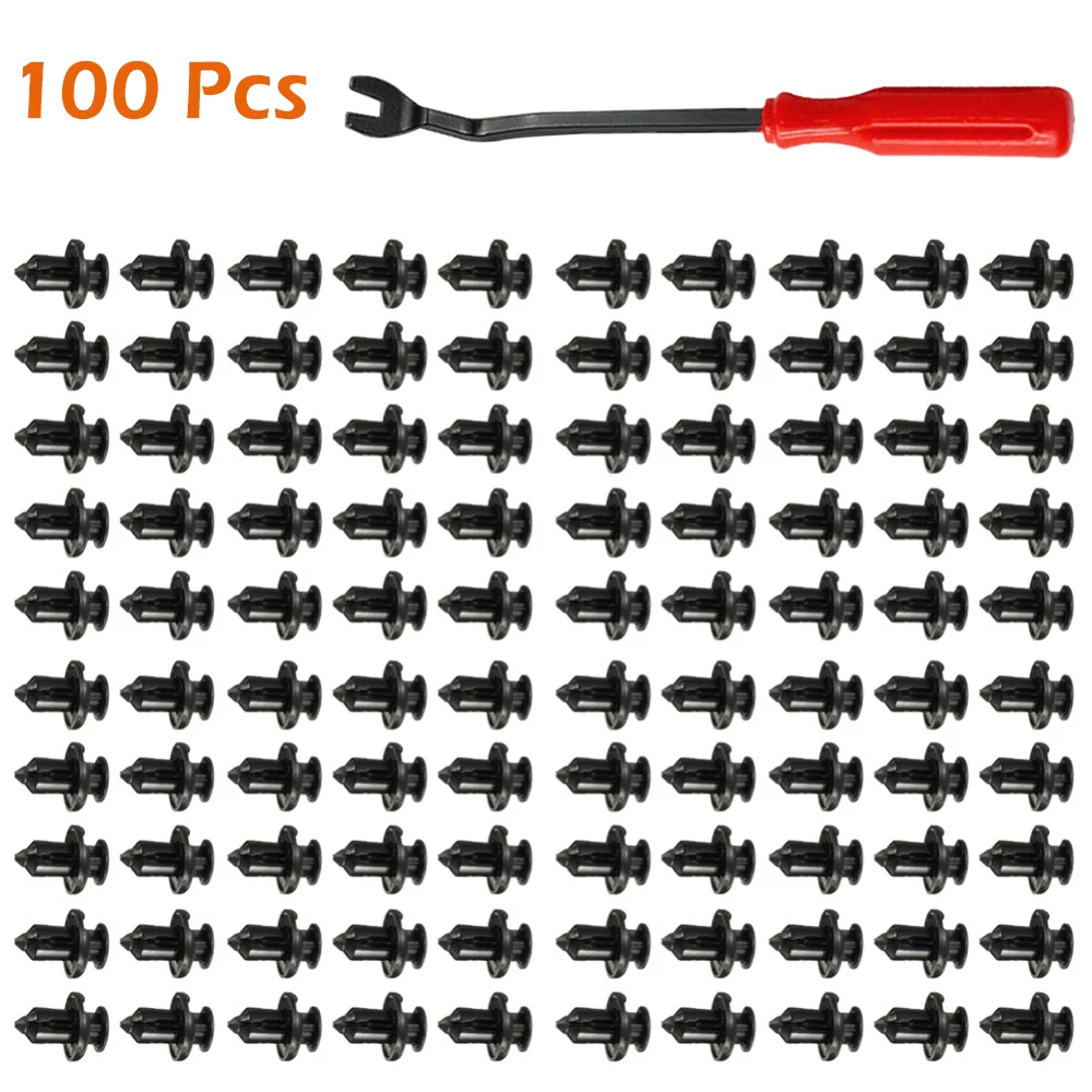 100 Pcs Mixed ATV UTV Bumper Fender Screw Plastic Fastener Clip Set with Screwdriver For Can Am Maverick Commader Outlander