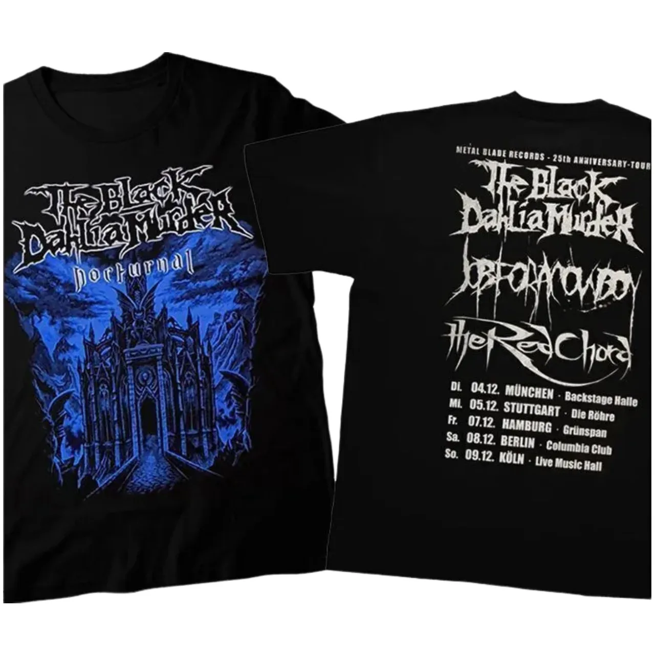 The Black Dahlia Murder Nocturnal 2007 Tour Rare Black T-Shirt